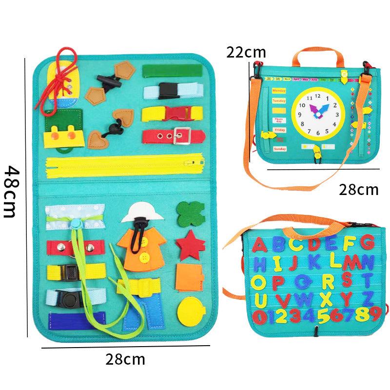 Montessori Felt Busy Board for Toddlers Early Learning Toy - Luxemir Store