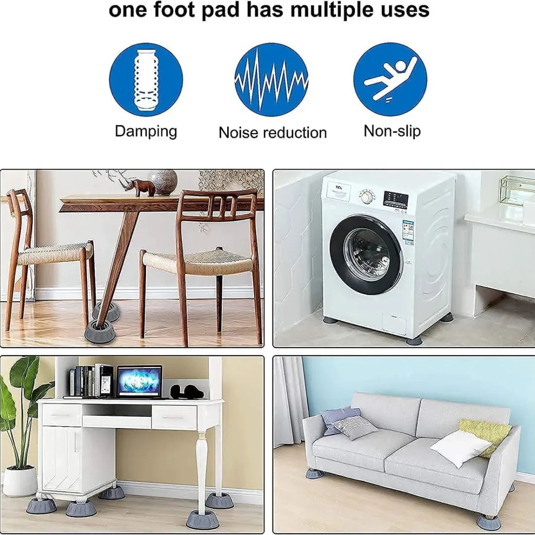 Washing Machine Universal Foot Pads Set of 4 - Luxemir Store
