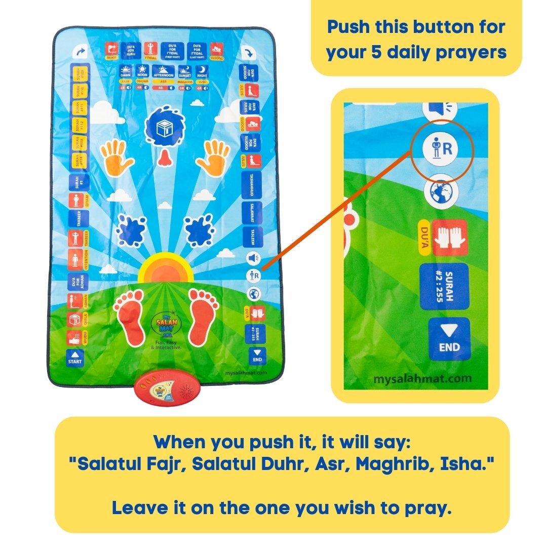 Educational Prayer Mat for Kids - Interactive Learning Tool - Luxemir Store