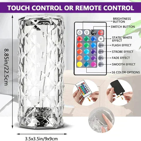Crystal Touch Lamp - Elegant LED Lighting with Touch Control - Luxemir Store