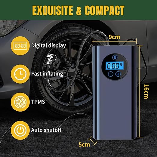 Tire Inflator Air Compressor for Quick and Easy Inflation Portable Solution - Luxemir Store