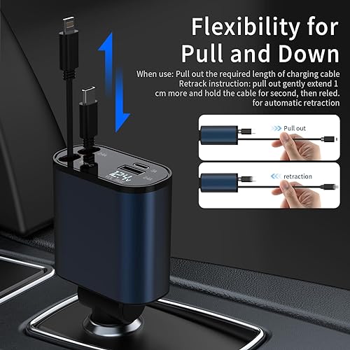 Retractable Car Charger for Quick Device Charging - Luxemir Store