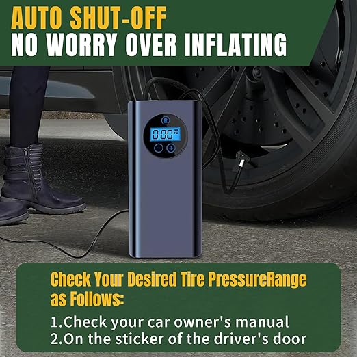 Tire Inflator Air Compressor for Quick and Easy Inflation Portable Solution - Luxemir Store