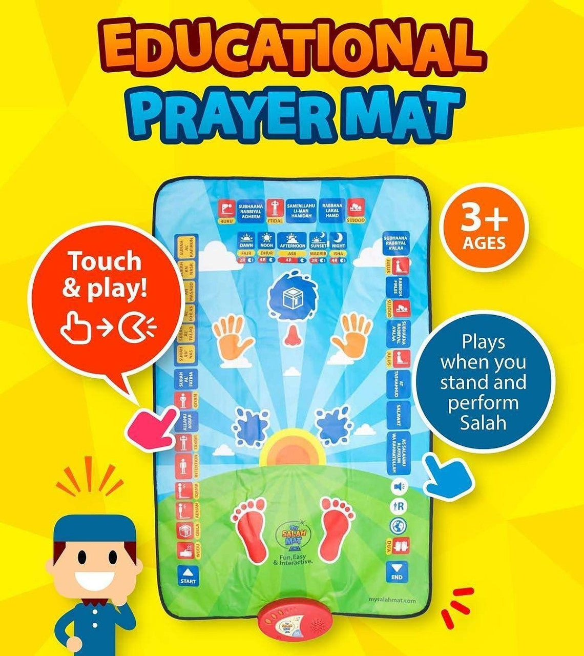 Educational Prayer Mat for Kids - Interactive Learning Tool - Luxemir Store
