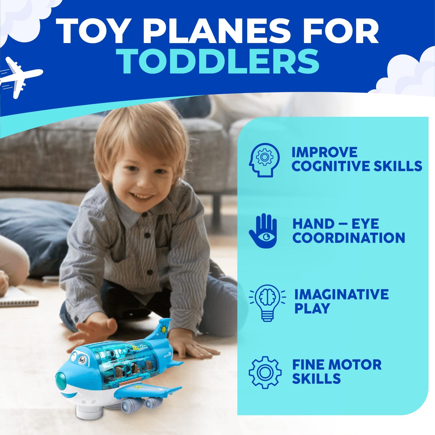 Lightning Musical 360 Rotating Airplane for Fun and Excitement - Luxemir Store