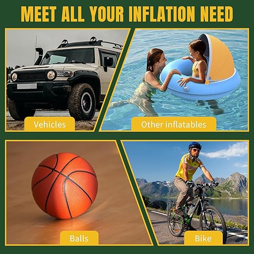 Tire Inflator Air Compressor for Quick and Easy Inflation Portable Solution - Luxemir Store