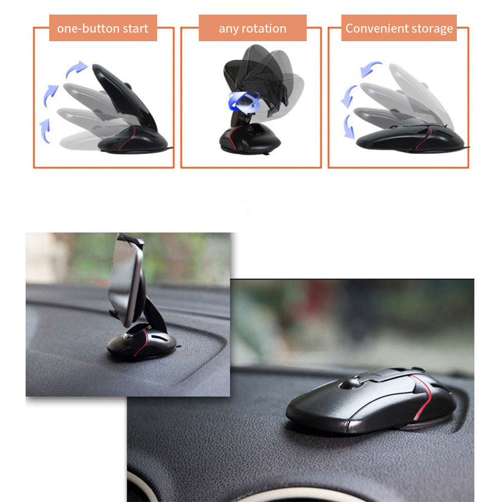 Rotating Car Phone Holder in Mouse Shape for Easy Navigation - Luxemir Store