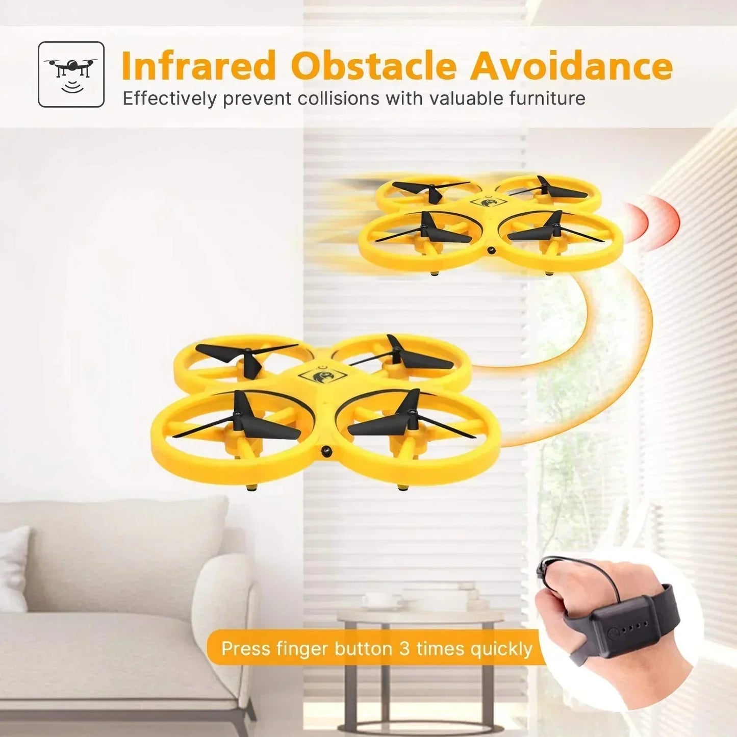 Mini RC Watch Drone - Luxemir Store