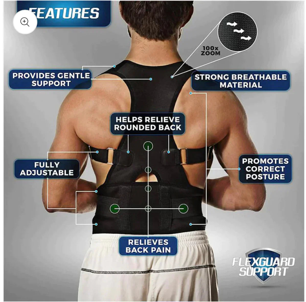 Posture Corrector Back Brace Belt for Optimal Spine Alignment - Luxemir Store