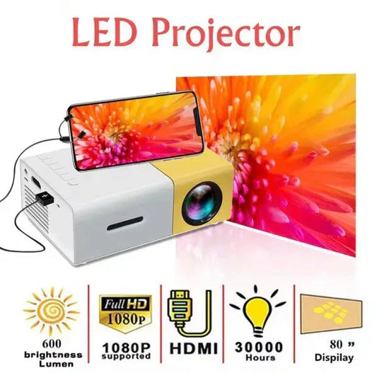 Mini Projector Compact Portable 1080P HD Home Theater Projector - Luxemir Store