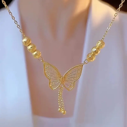 Delicate Wings Necklace - Gold Plated Elegance - Luxemir Store