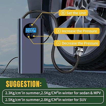 Tire Inflator Air Compressor for Quick and Easy Inflation Portable Solution - Luxemir Store