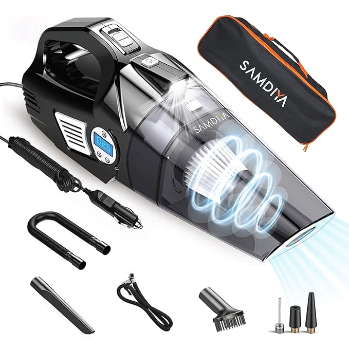 4-in-1 Car Tire Inflator Vacuum Cleaner - Luxemir Store