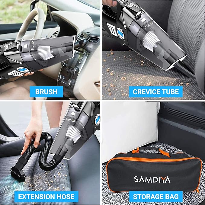 4-in-1 Car Tire Inflator Vacuum Cleaner - Luxemir Store