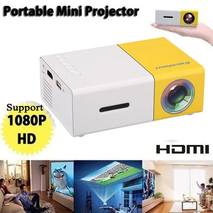Mini Projector Compact Portable 1080P HD Home Theater Projector - Luxemir Store