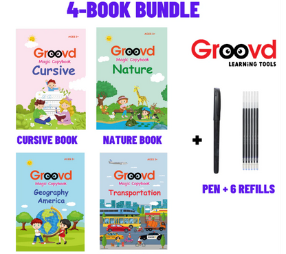 Kids Magic Practice Copybook Set Learn Faster with Sank Magic Book - Luxemir Store