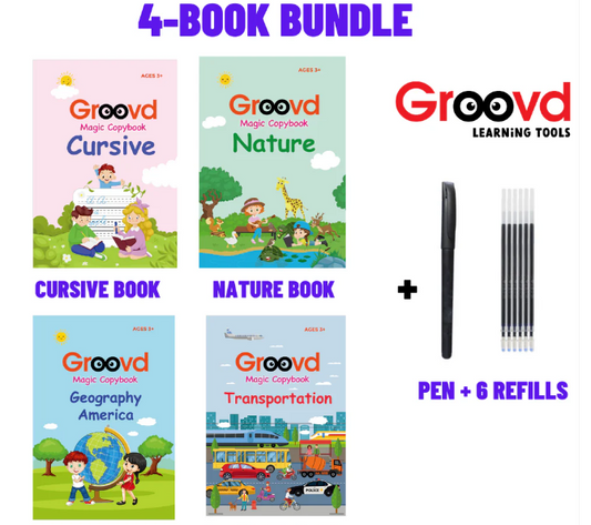 Kids Magic Practice Copybook Set Learn Faster with Sank Magic Book - Luxemir Store