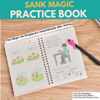 Kids Magic Practice Copybook Set Learn Faster with Sank Magic Book - Luxemir Store