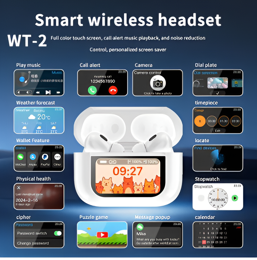 A9 Pro Touch Screen ANC TWS Noise Cancelling Earbuds - Luxemir Store