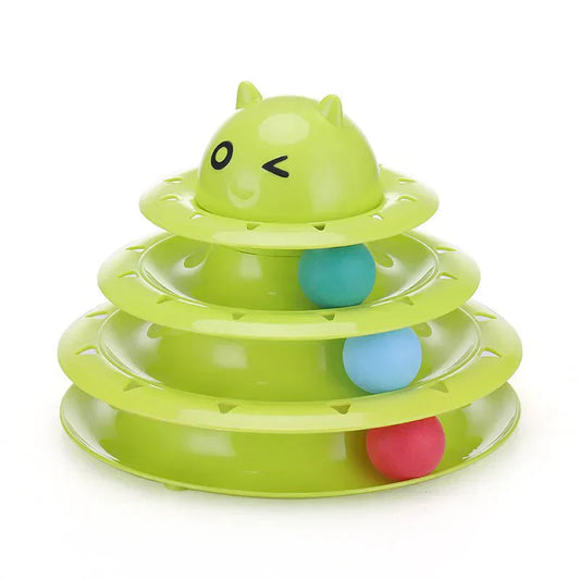 Color Cat Toy Colorful Three-Layer Round Toy for Fun Playtime - Luxemir Store