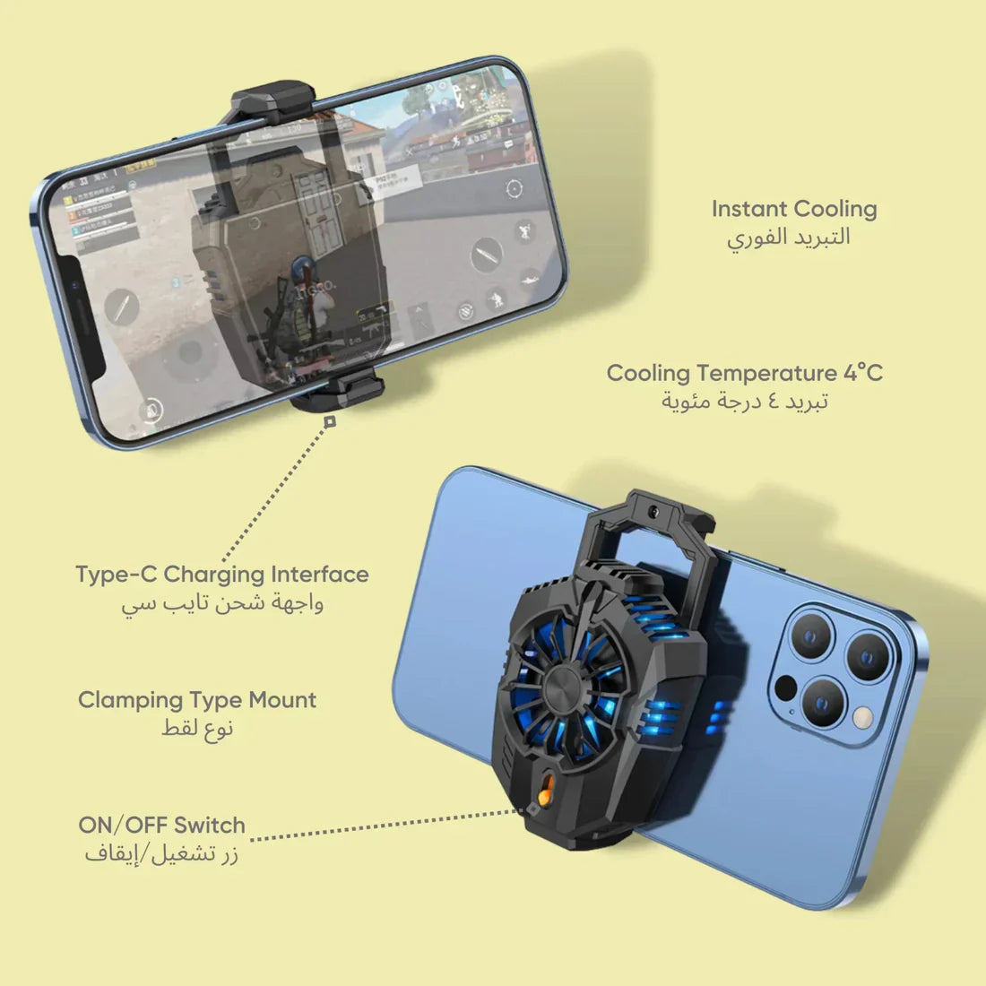 Hoco Mobile Phone Cooler GM10 - Advanced Cooling Solution for Optimal Performance - Luxemir Store