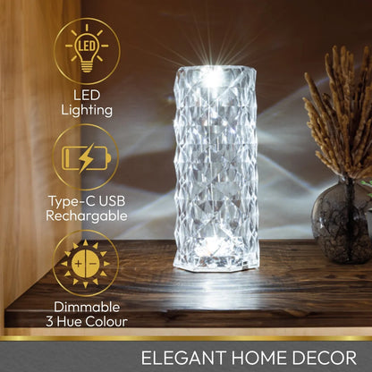 Crystal Touch Lamp - Elegant LED Lighting with Touch Control - Luxemir Store