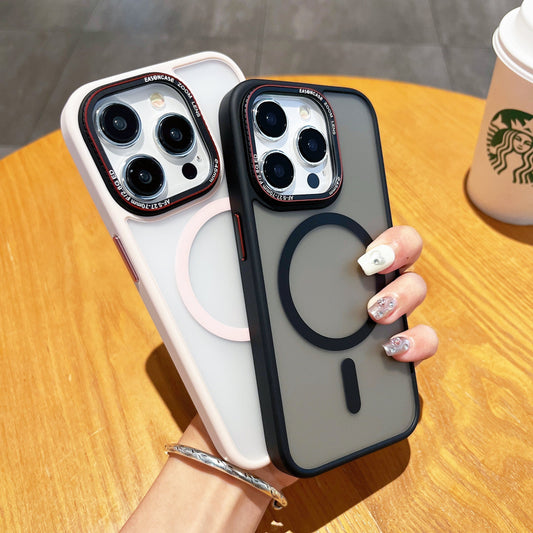 Metal Lens Magnetic Frosted Magsafe Case for iPhone - Luxemir Store
